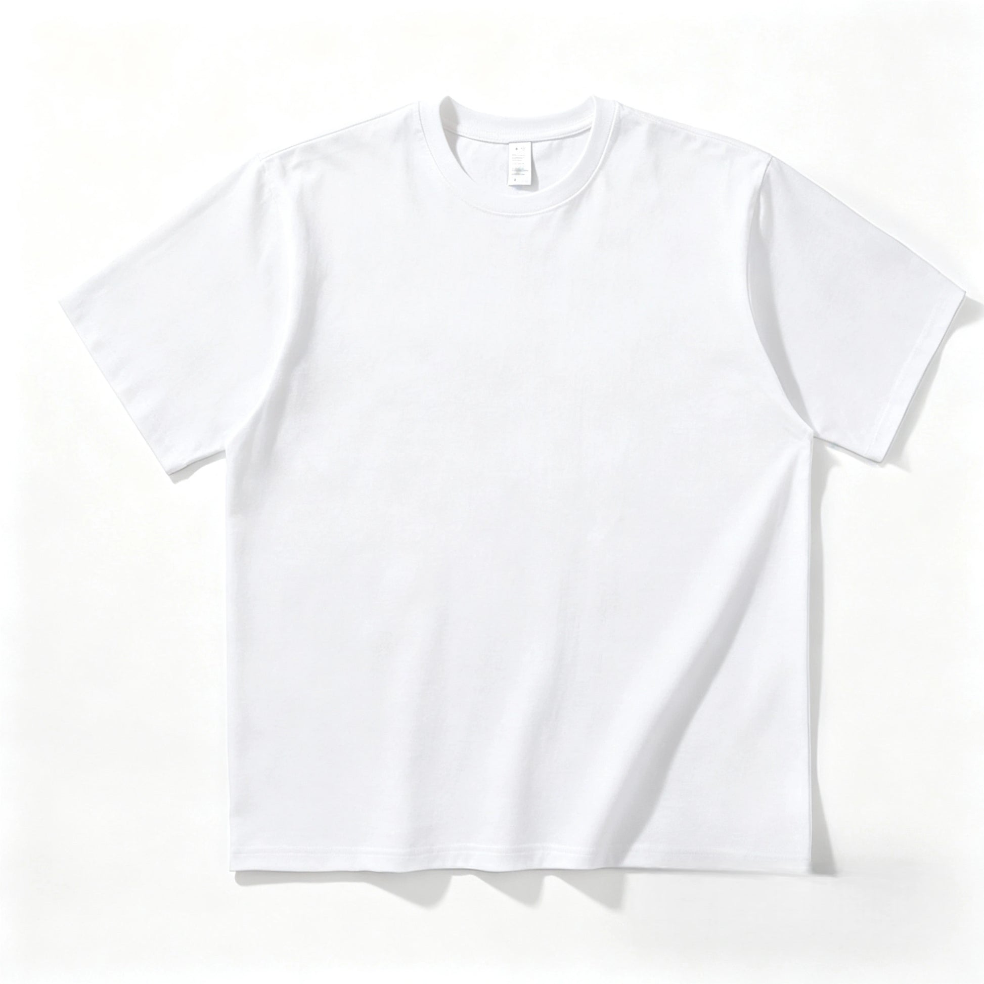6.8oz Loopwheel Tubular Cotton Short Sleeve T-Shirt - White