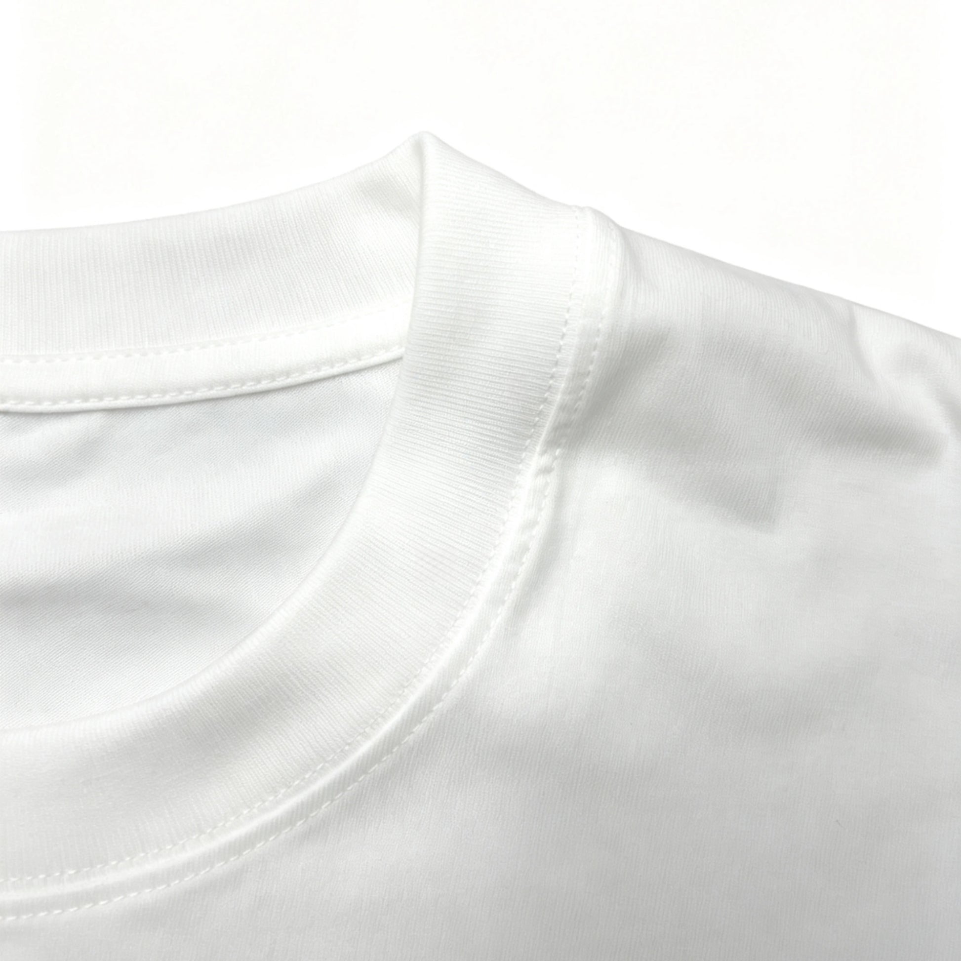 6.8oz Loopwheel Tubular Cotton Short Sleeve T-Shirt - White