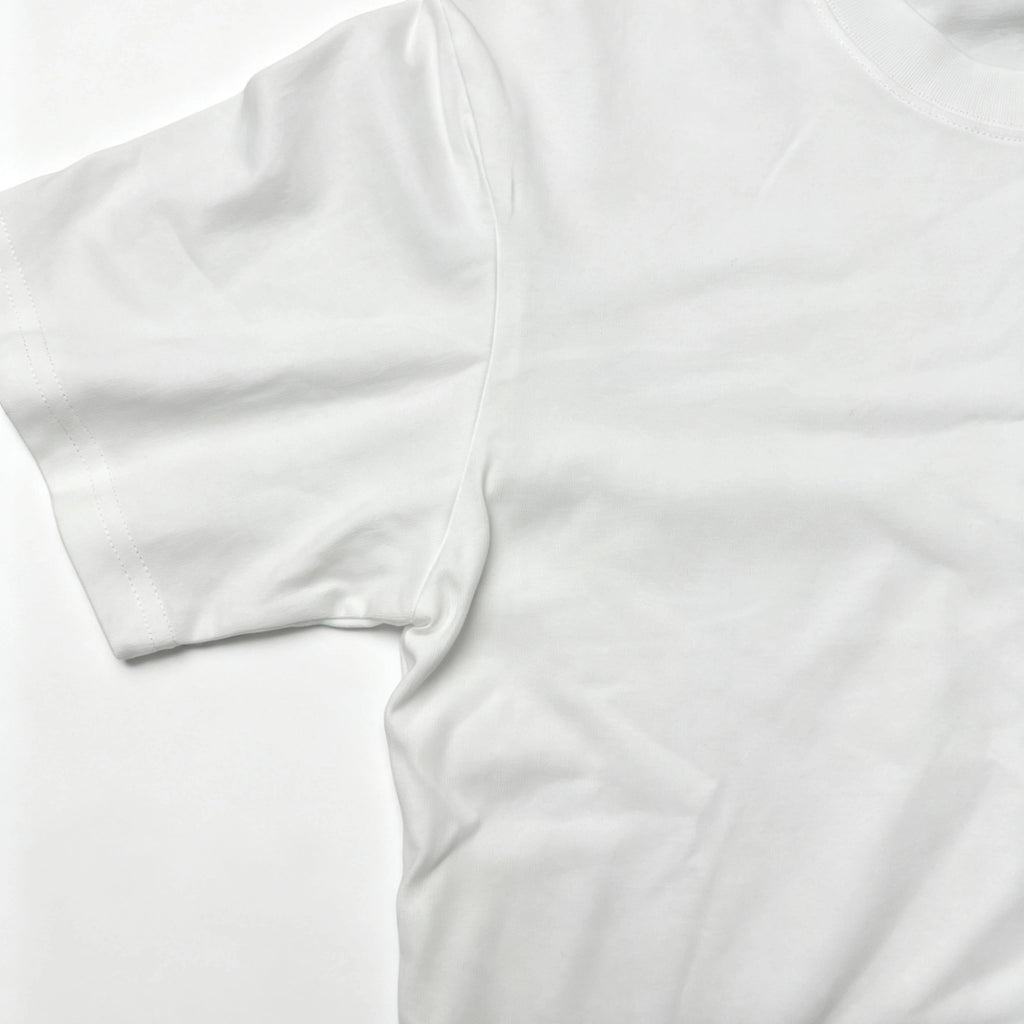 6.8oz Loopwheel Tubular Cotton Short Sleeve T-Shirt - White