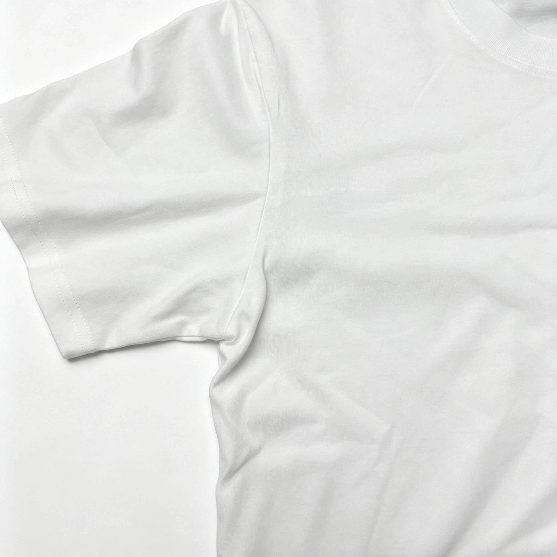 6.8oz Loopwheel Tubular Cotton Short Sleeve T-Shirt - White