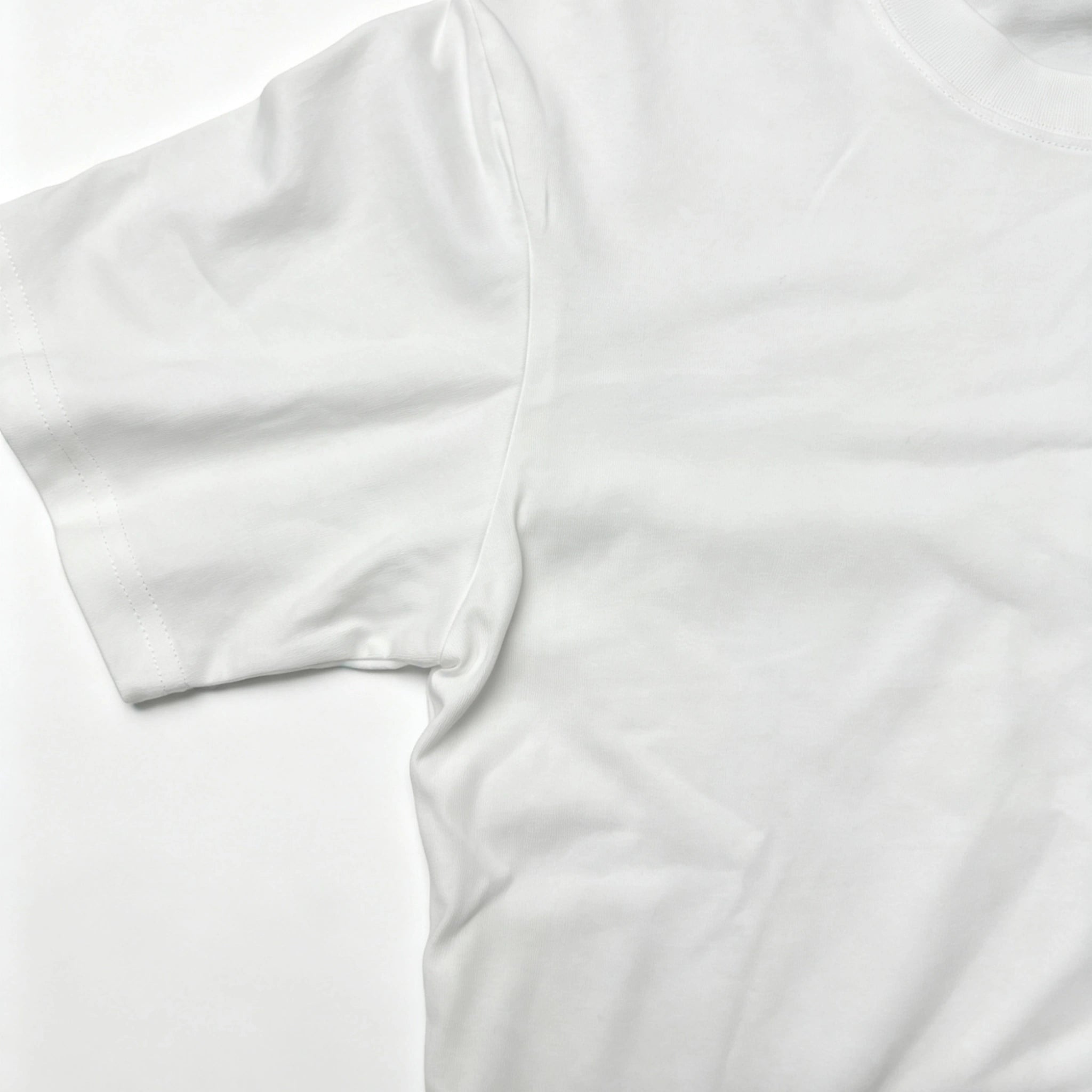 6.8oz Loopwheel Tubular Cotton Short Sleeve T-Shirt - White