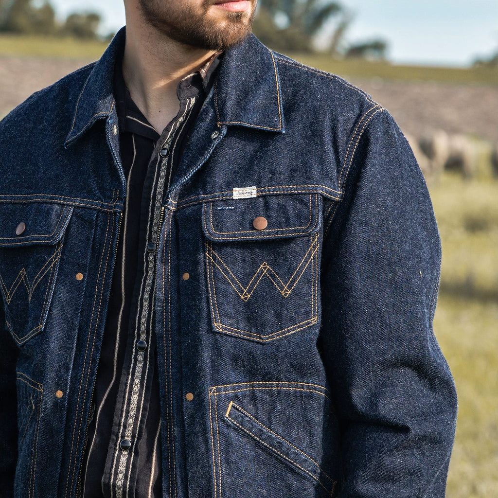 Chemise en denim western classique légère de 7 oz