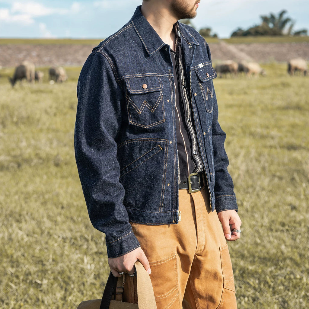 Chemise en denim western classique légère de 7 oz