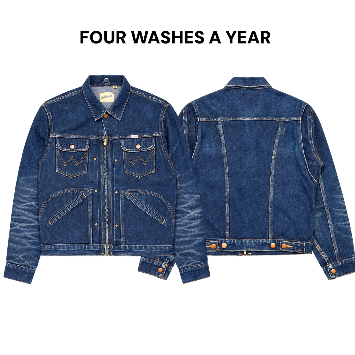 Chemise en denim western classique légère de 7 oz