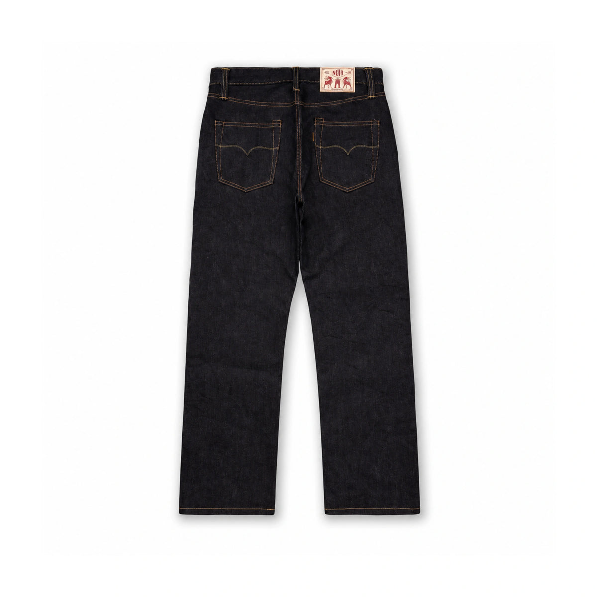 Vintage Blaue Slim Straight Fit Selvedge Jeans mit verblasster Waschung