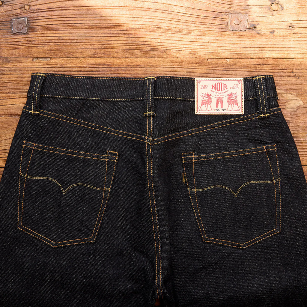 Vintage Blaue Slim Straight Fit Selvedge Jeans mit verblasster Waschung