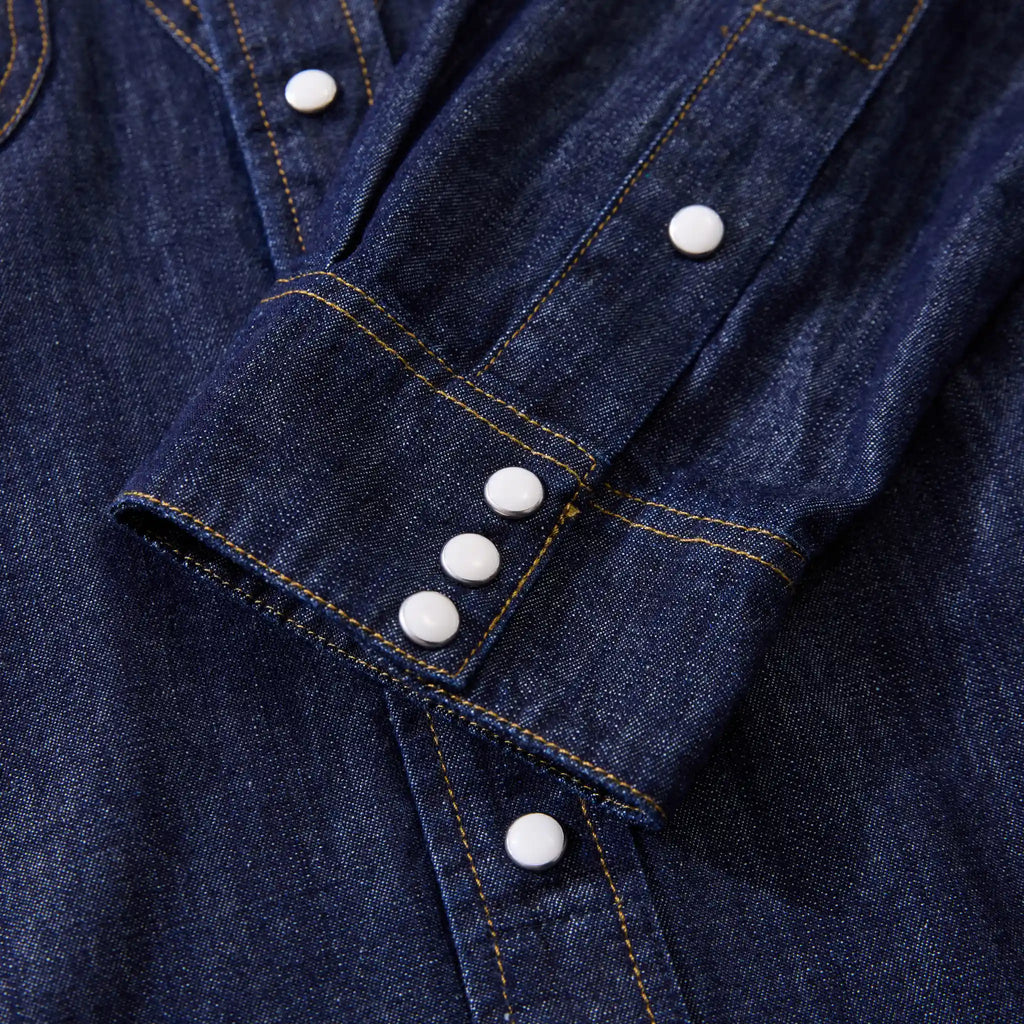 Chemise en denim western classique légère de 7 oz