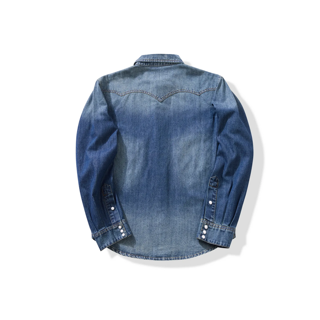 Chemise en denim western classique légère de 7 oz