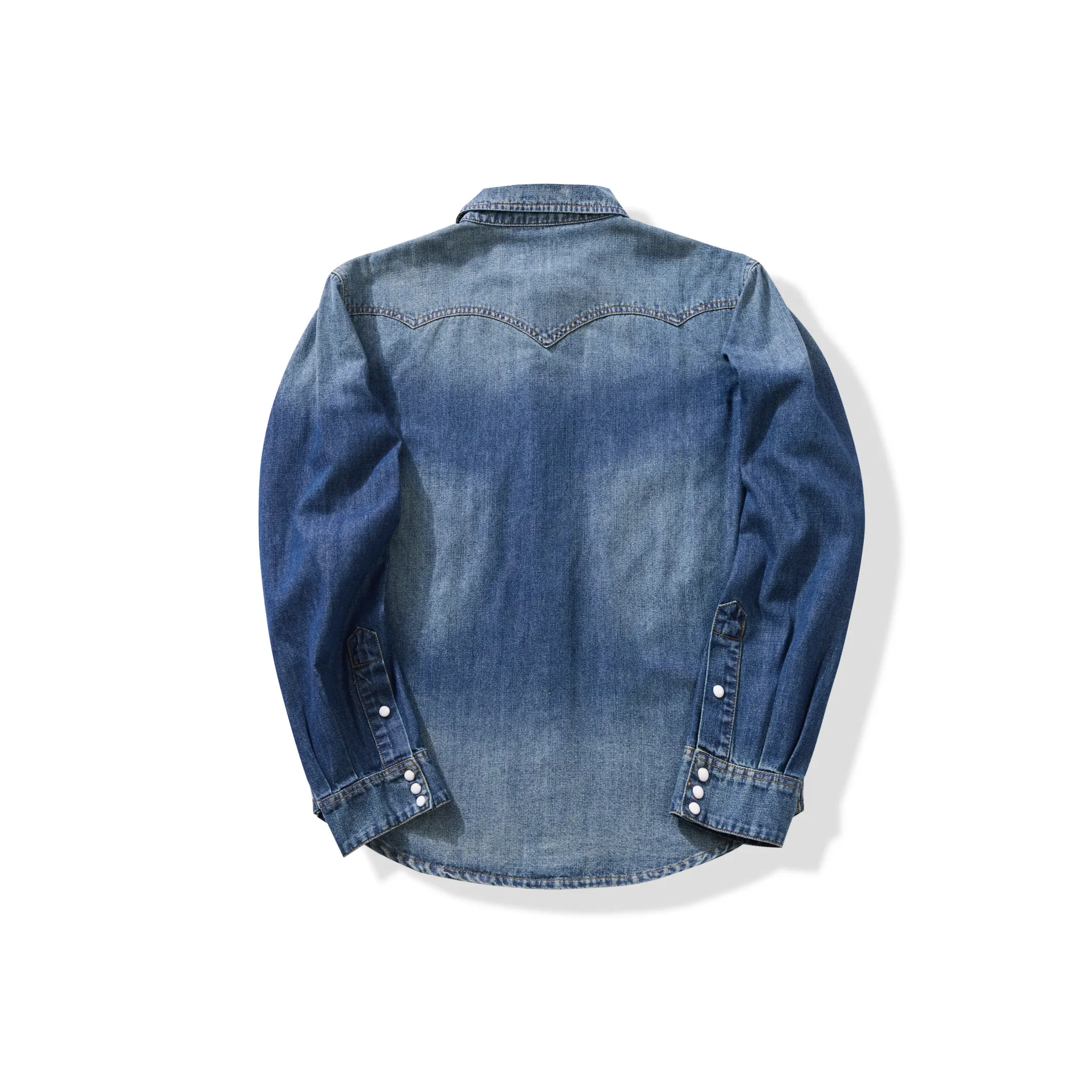 7oz Slub Cotton Indigo Western Shirt - Long Sleeve
