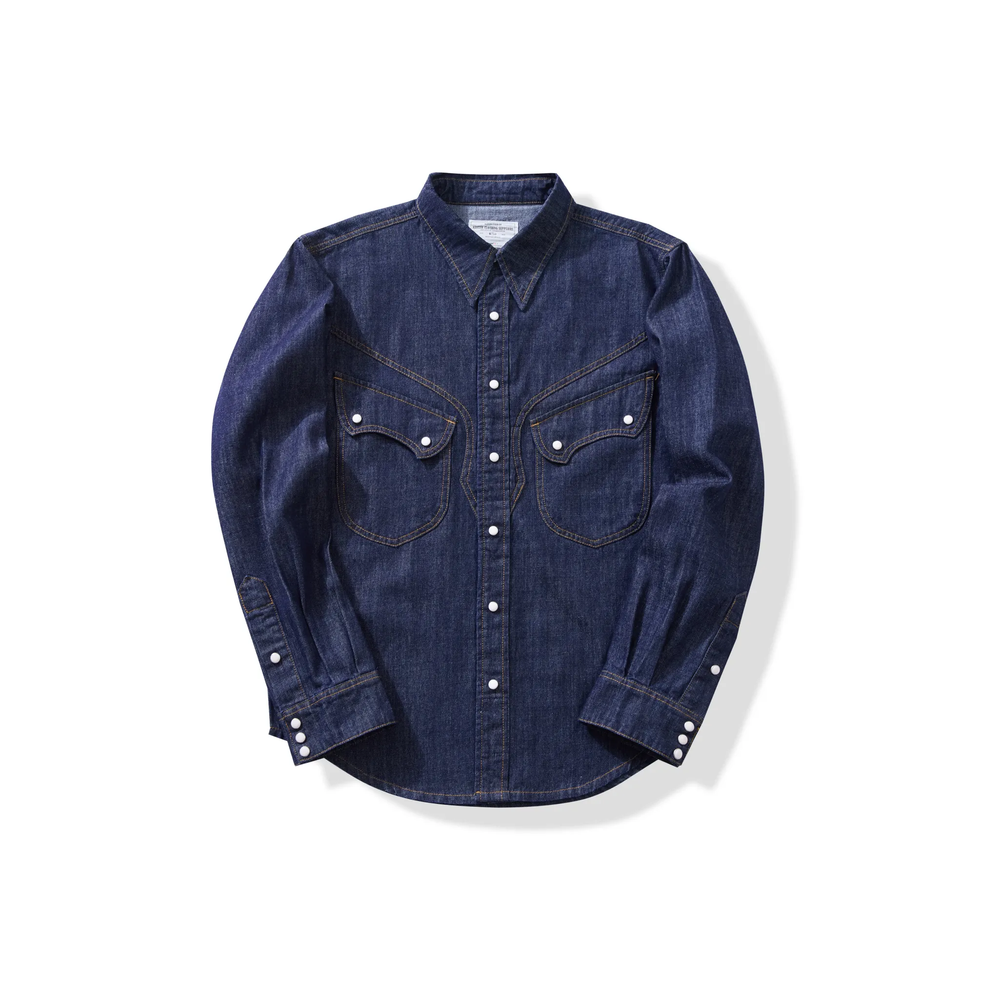 Chemise en denim western classique légère de 7 oz
