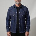 7oz Slub Cotton Indigo Western Shirt - Long Sleeve