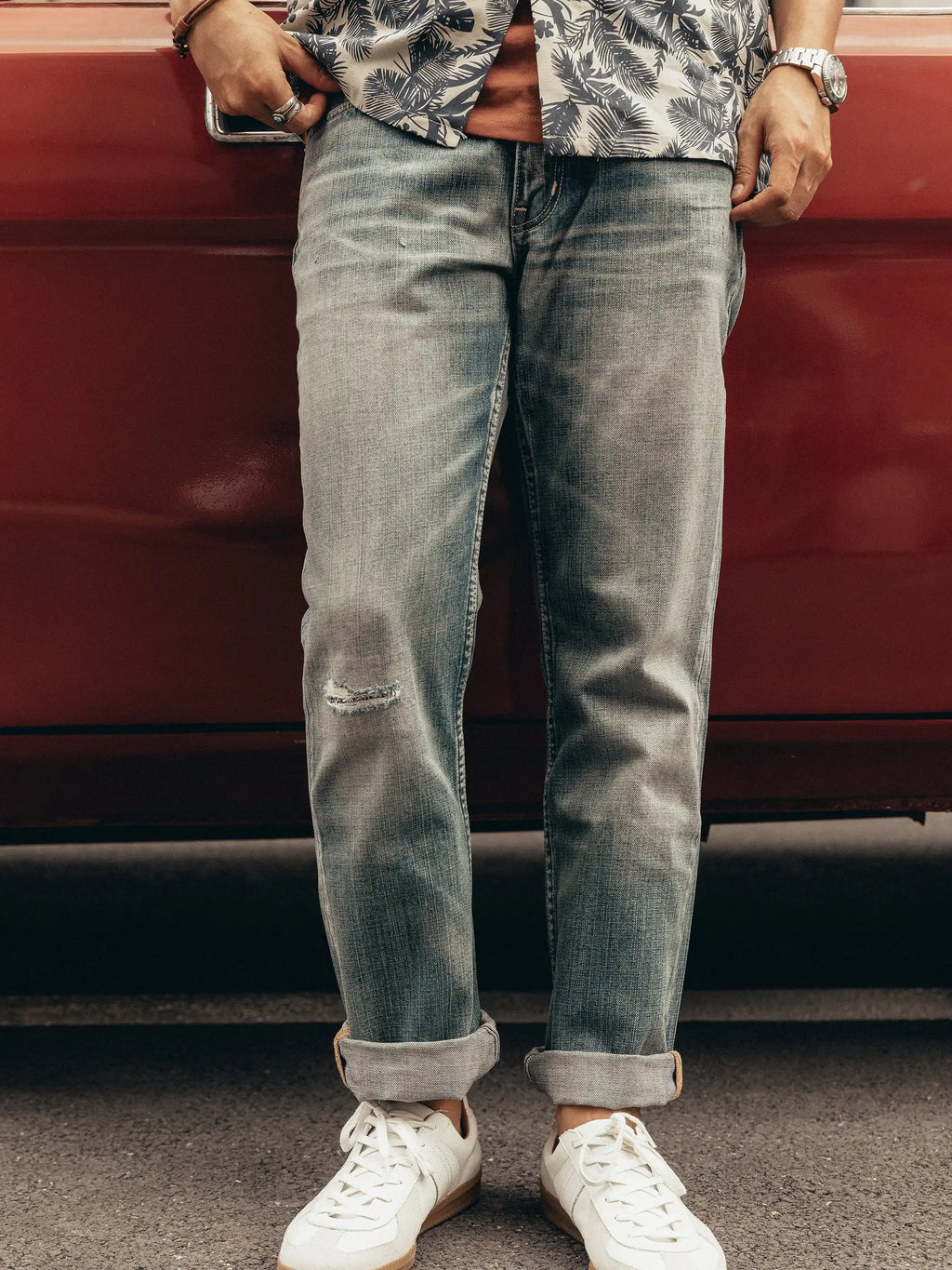12oz Vintage Wash Slim Straight Japanese Selvedge Jeans