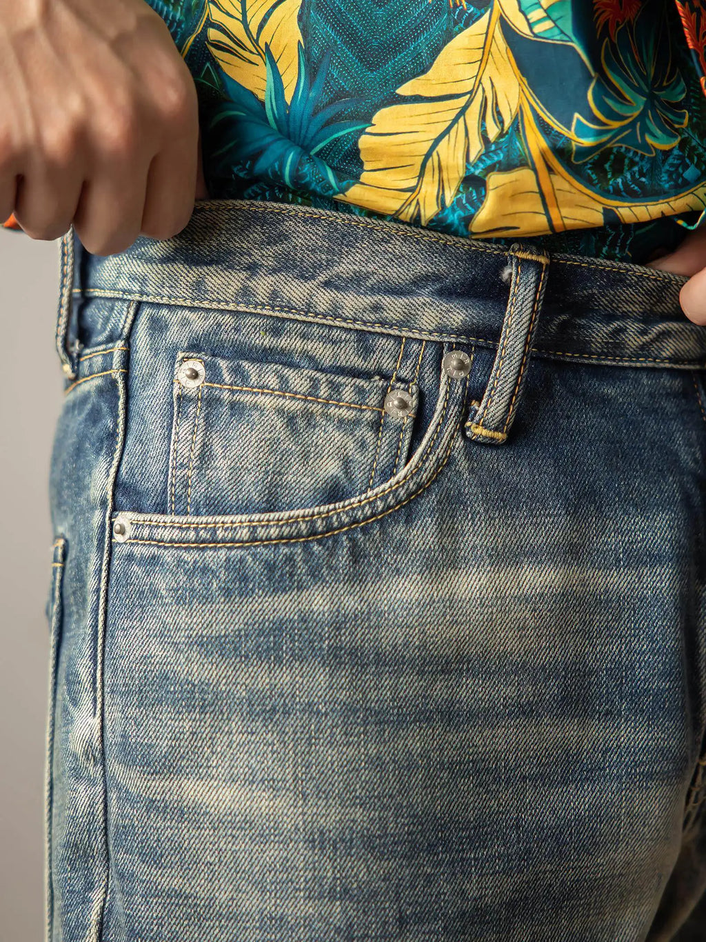 12oz Vintage Wash Slim Straight Japanese Selvedge Jeans