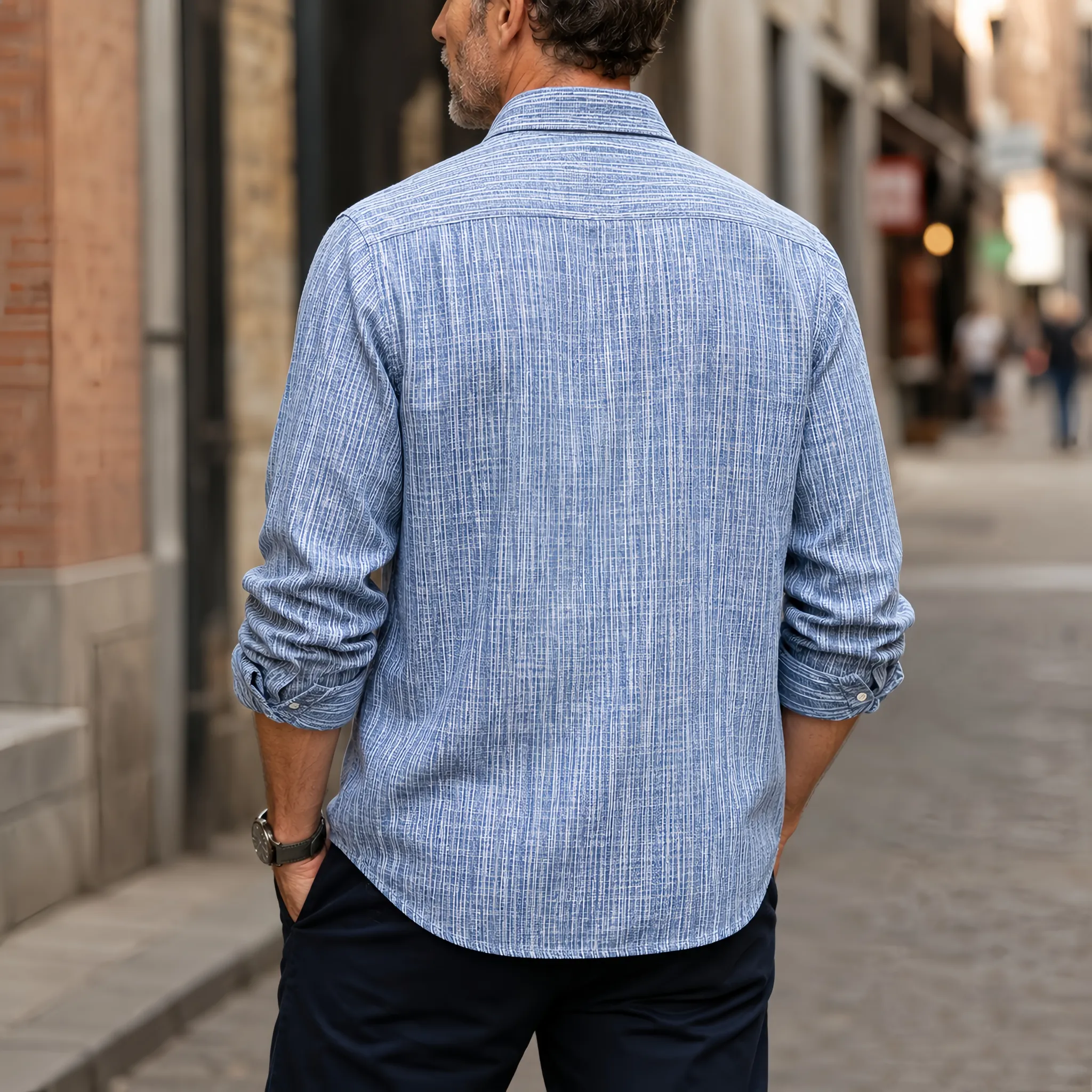 Chemise en denim western classique légère de 7 oz