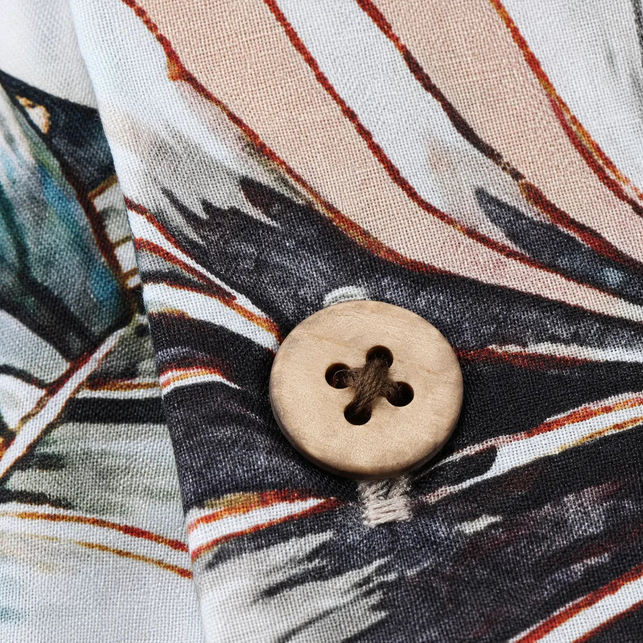 Tropical Botanical Organic Cotton Camp Collar Hawaiian Shirt