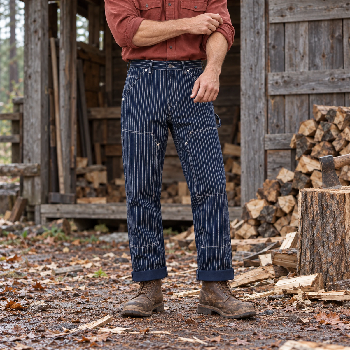 Rugged 12oz Canvas Double-Knee Work Pants