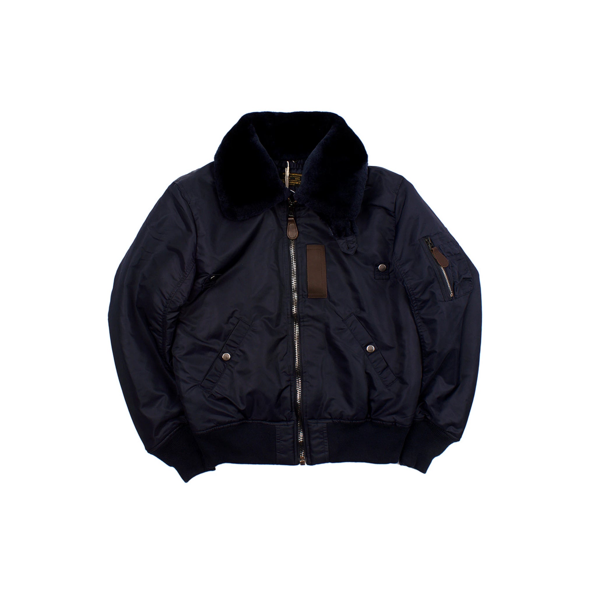 B-15 Utility Shearling Collar Lined Bomber Jacket