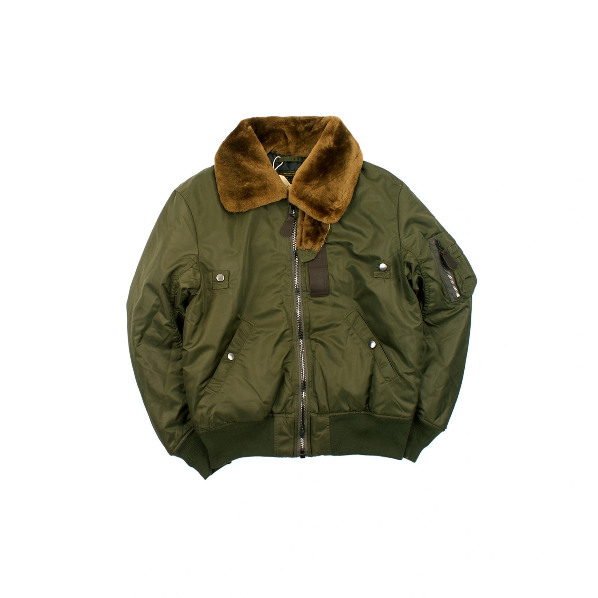 B-15 Utility Shearling Collar Lined Bomber Jacket