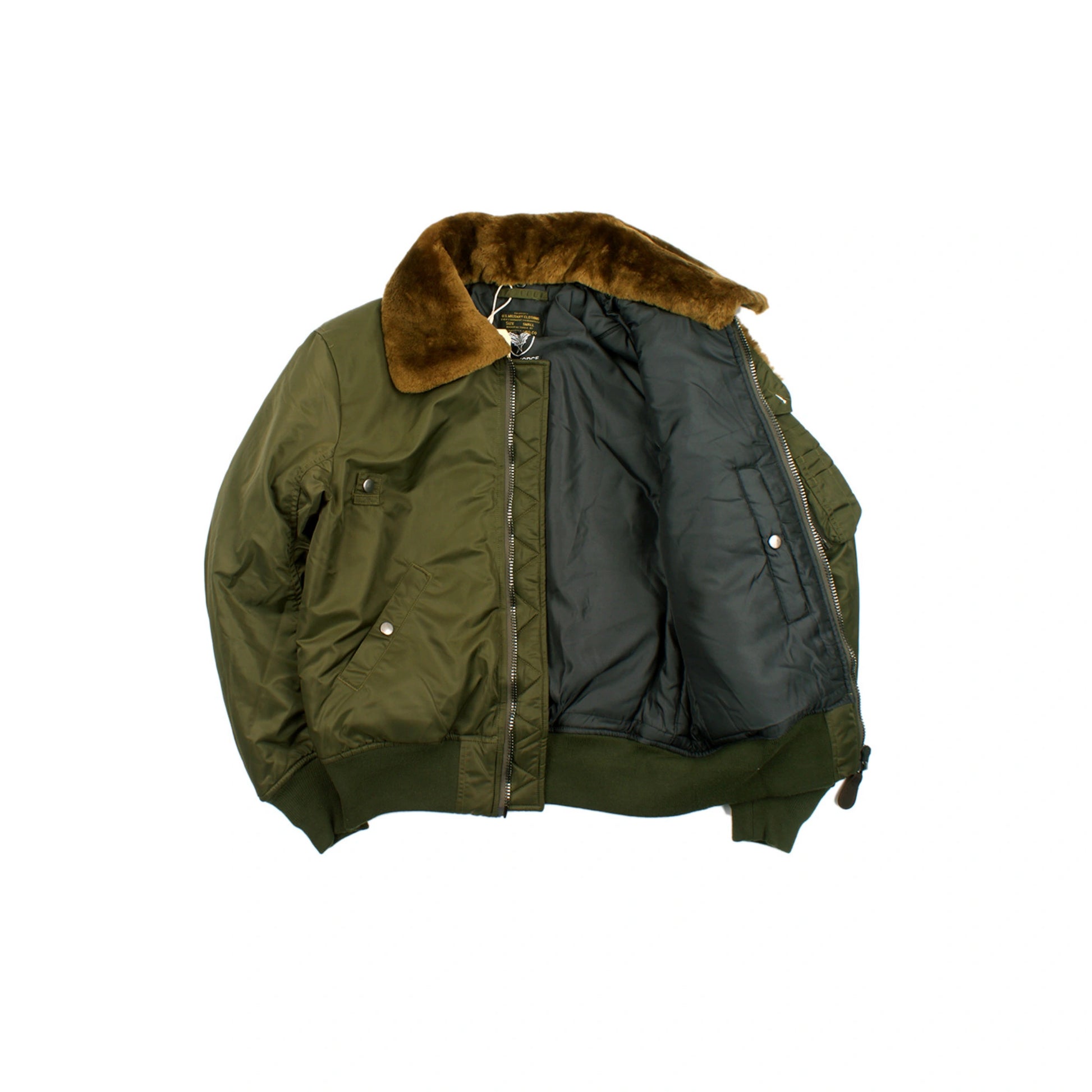 B-15 Utility Shearling Collar Lined Bomber Jacket