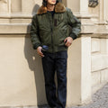 B-15 Utility Shearling Collar Lined Bomber Jacket
