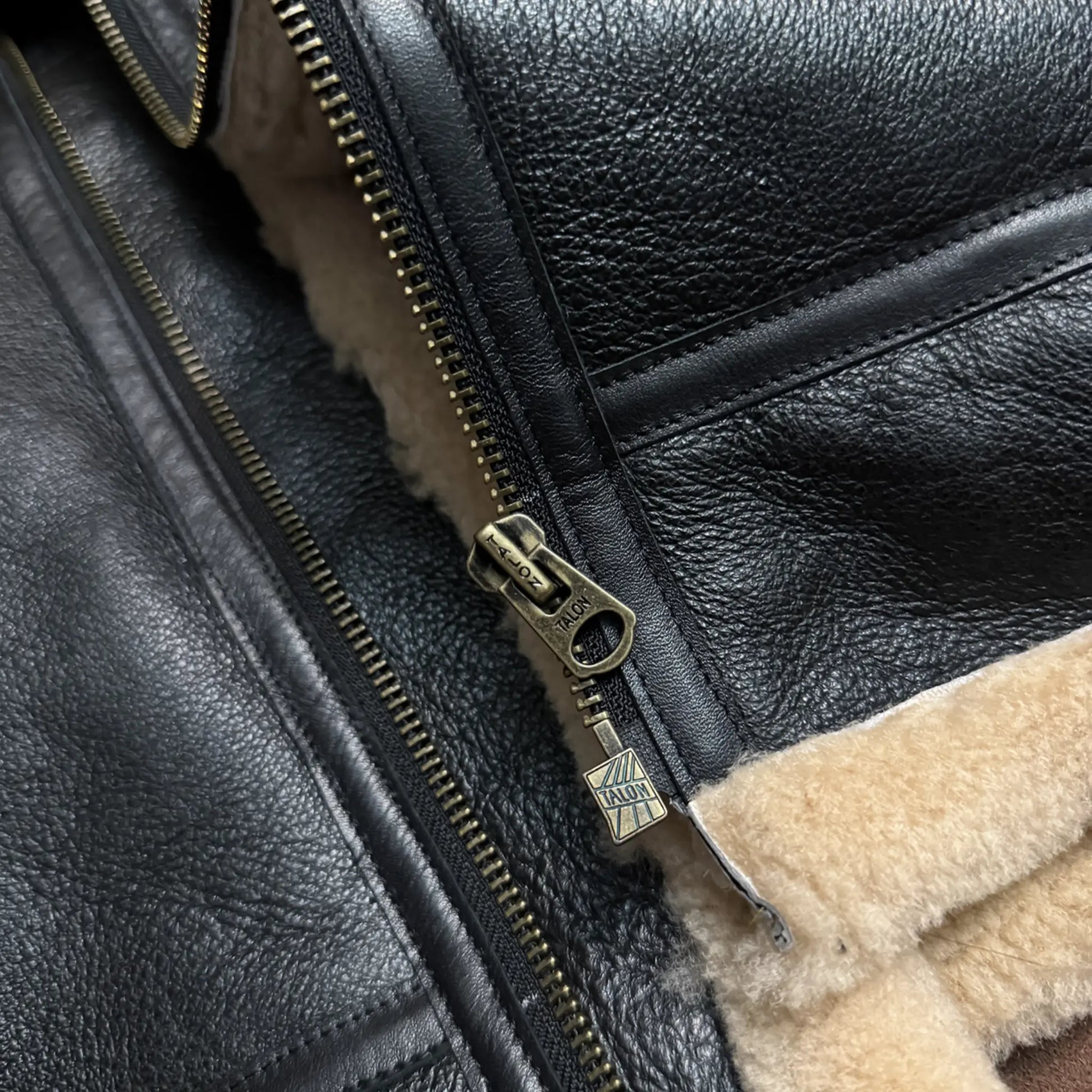 1930s Inspired Type B-3 Sheepskin Leather Bomber Jacket