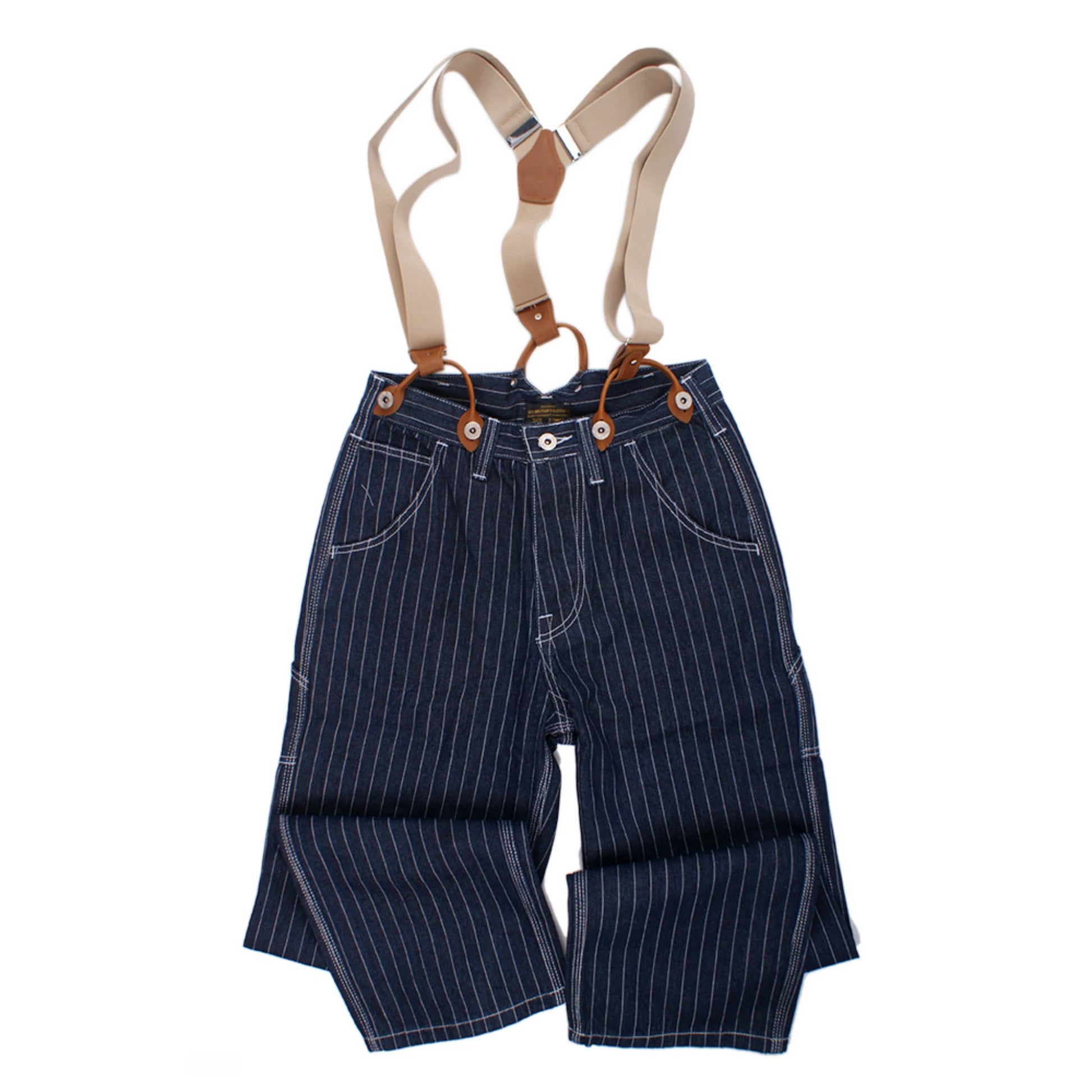 10.5oz Stripe Workwear Suspender Pants