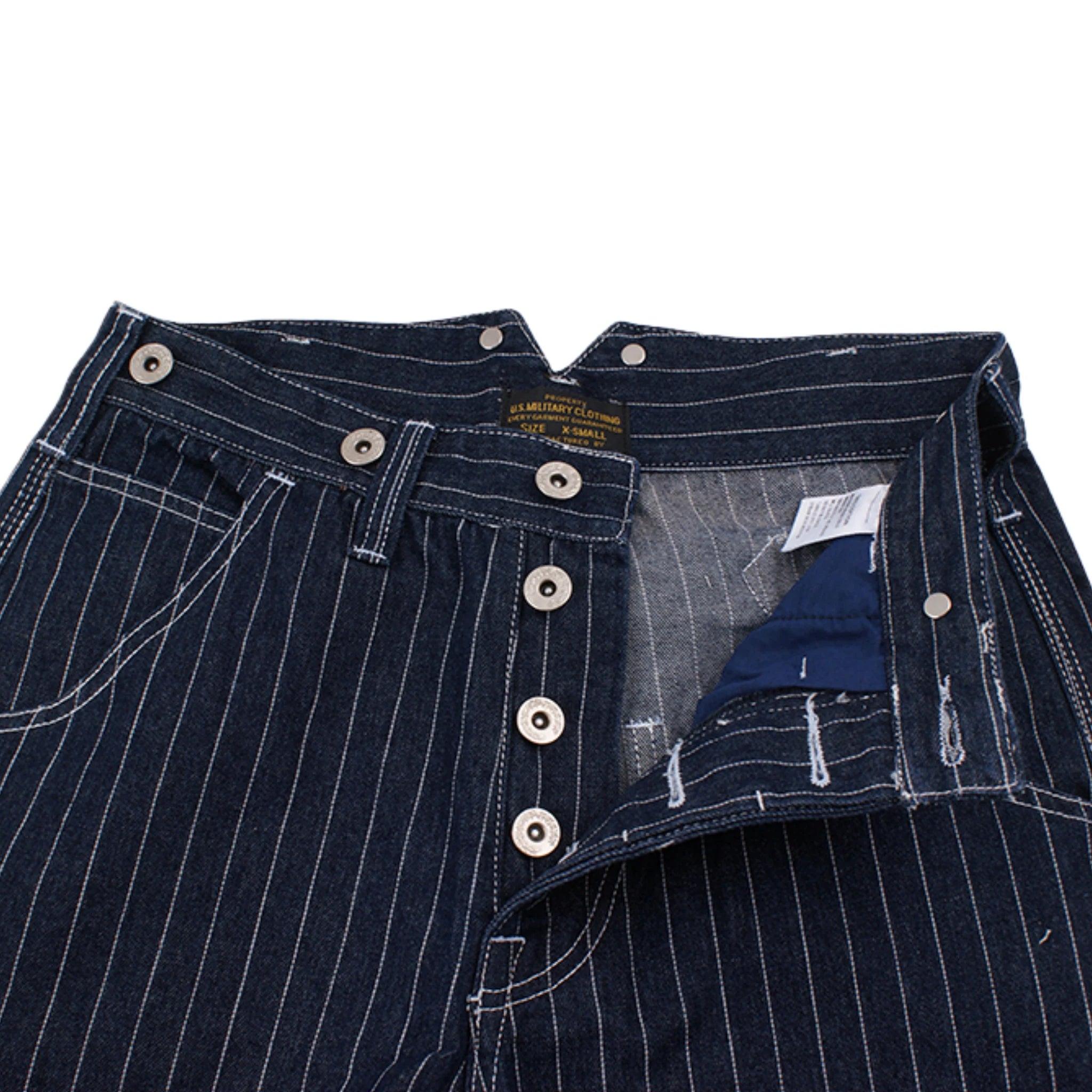 10,5oz gestreifte Wabash Workwear Hosenträgerhose