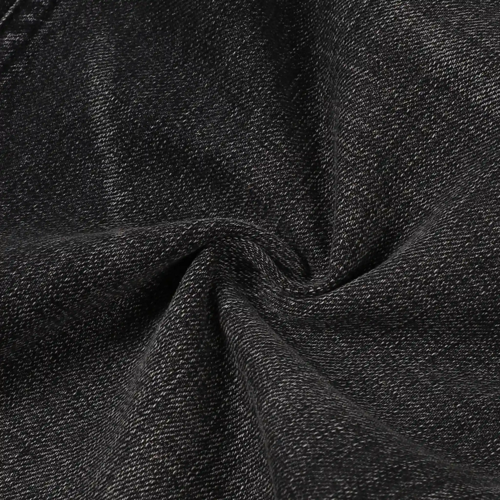 Stretchy Black Wash Selvedge Bootcut Jeans For Summer