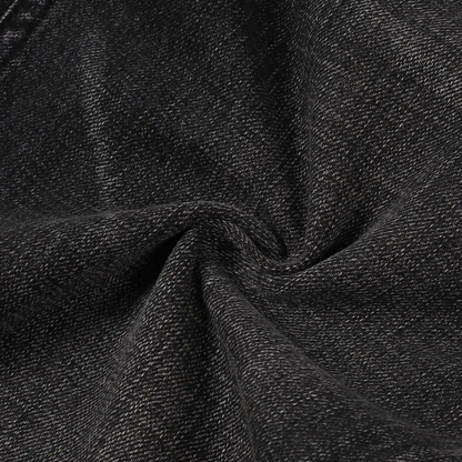 Stretchy Black Wash Selvedge Bootcut Jeans For Summer