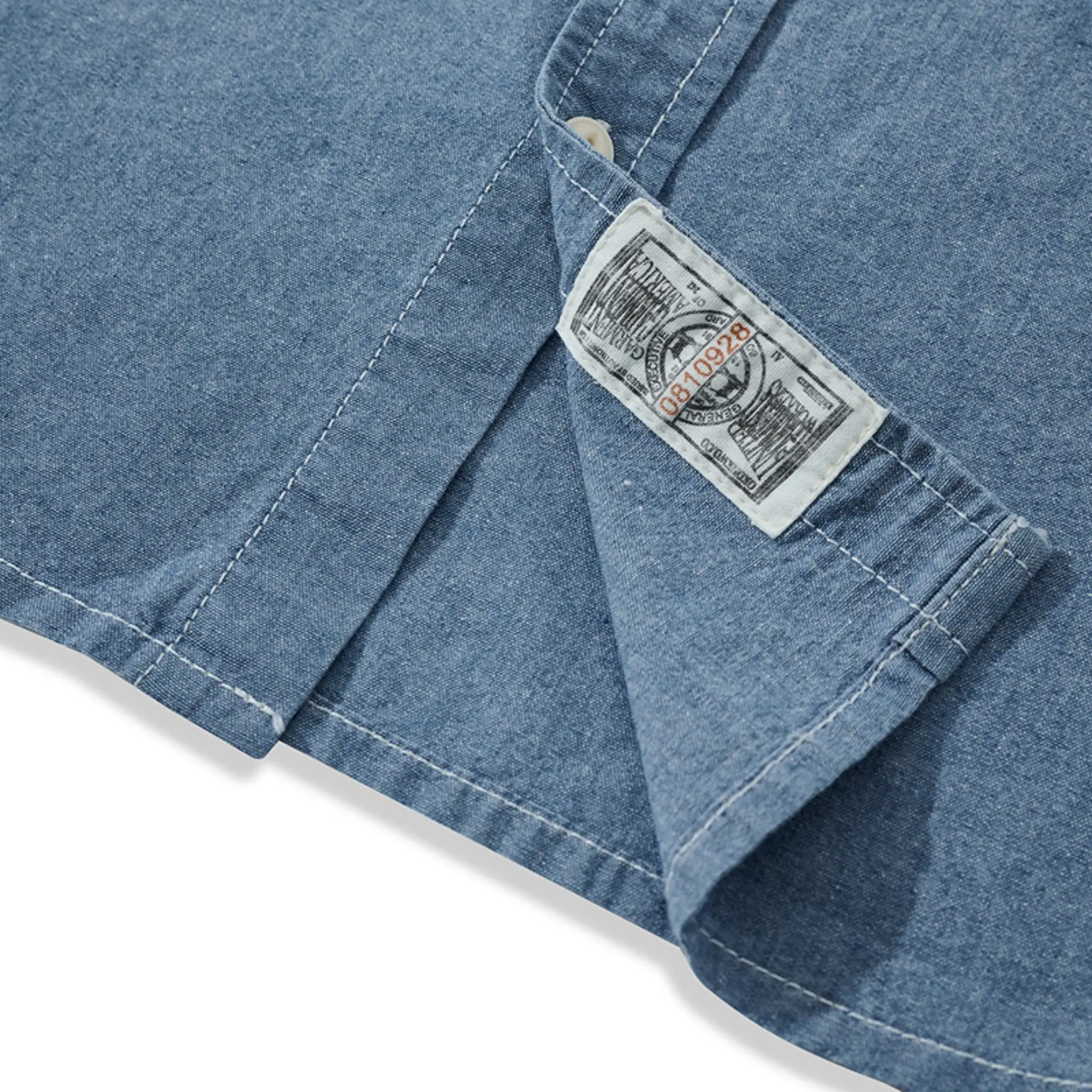 Chemise en denim western classique légère de 7 oz