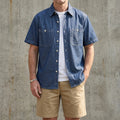 Chemise en denim western classique légère de 7 oz