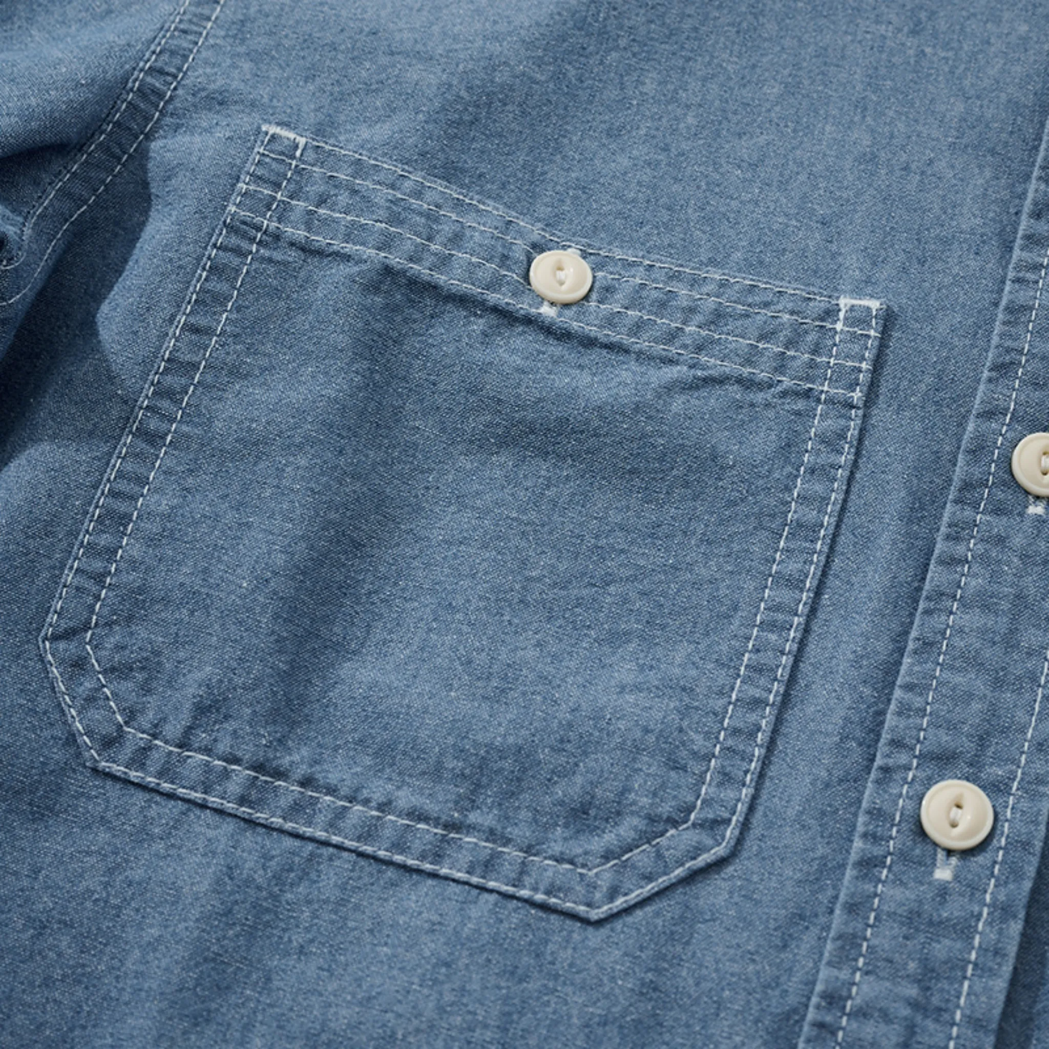 Chemise en denim western classique légère de 7 oz