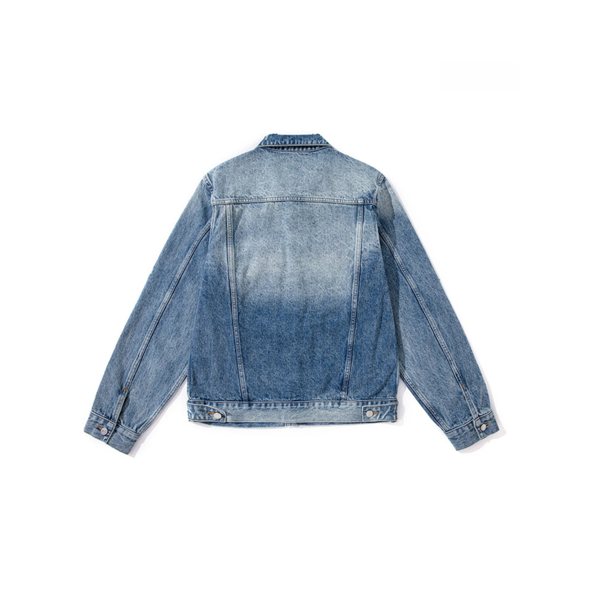 Veste en jean bleu délavé classique 14 oz, type III