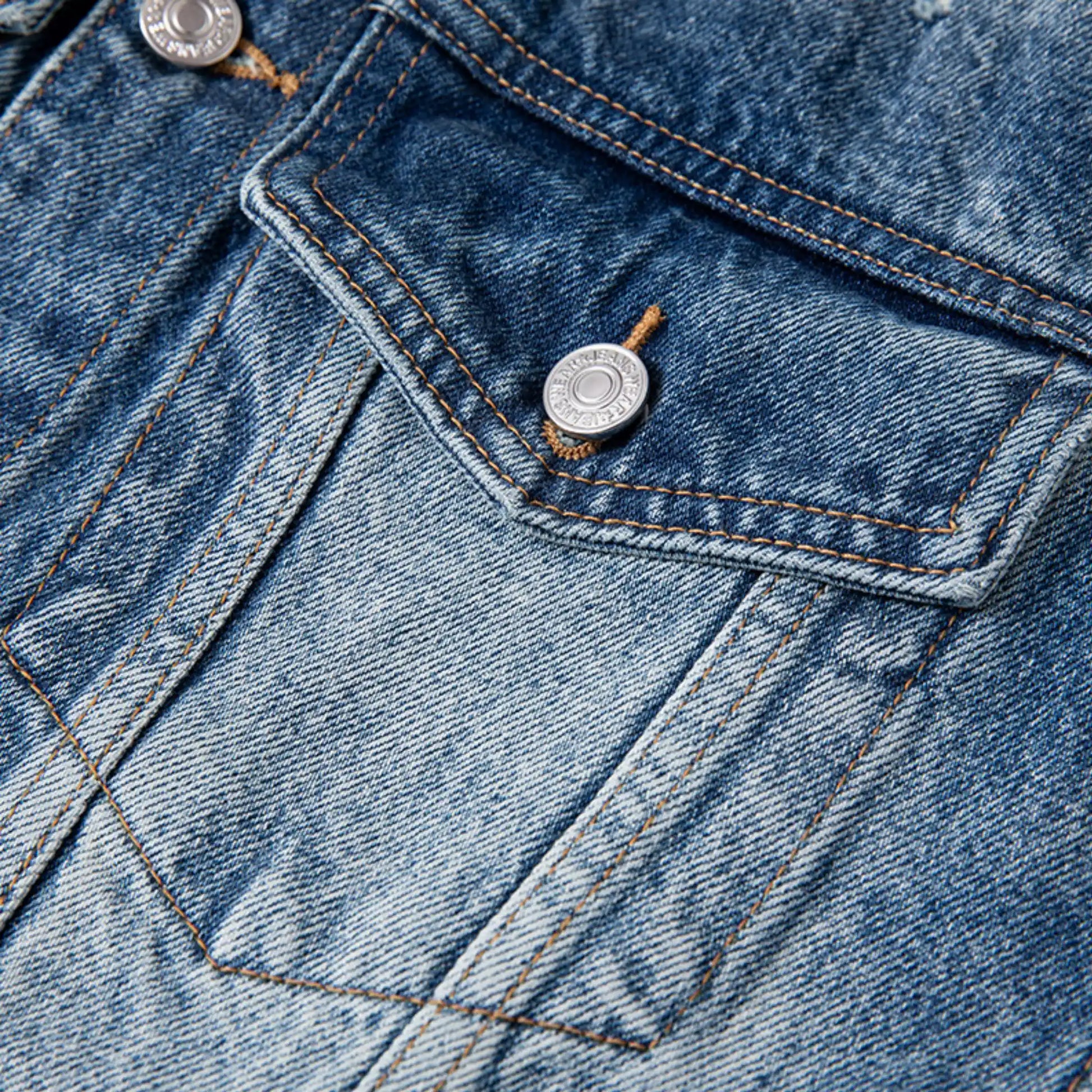 14oz Classic Blue Washed Denim Jacket Type III