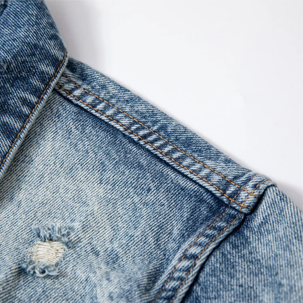 14oz Classic Blue Washed Denim Jacket Type III