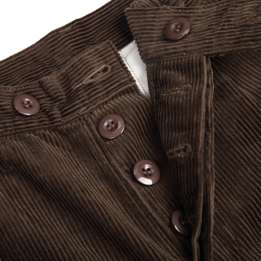 8-Wale Cotton Corduroy Work Pants With Button Fly