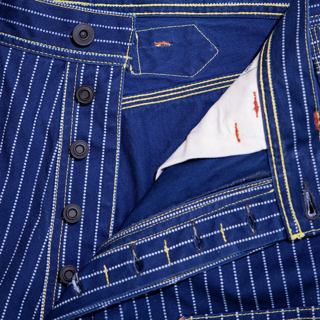 12oz Indigo Discharge Print Canvas Work Pants