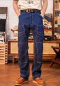 12oz Indigo Discharge Print Canvas Work Pants