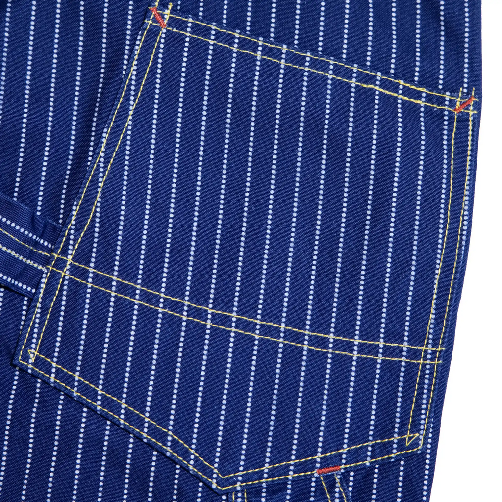 12oz Indigo Discharge Print Canvas Work Pants
