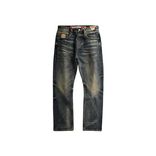 Jean selvedge bleu classique flammé 15 oz