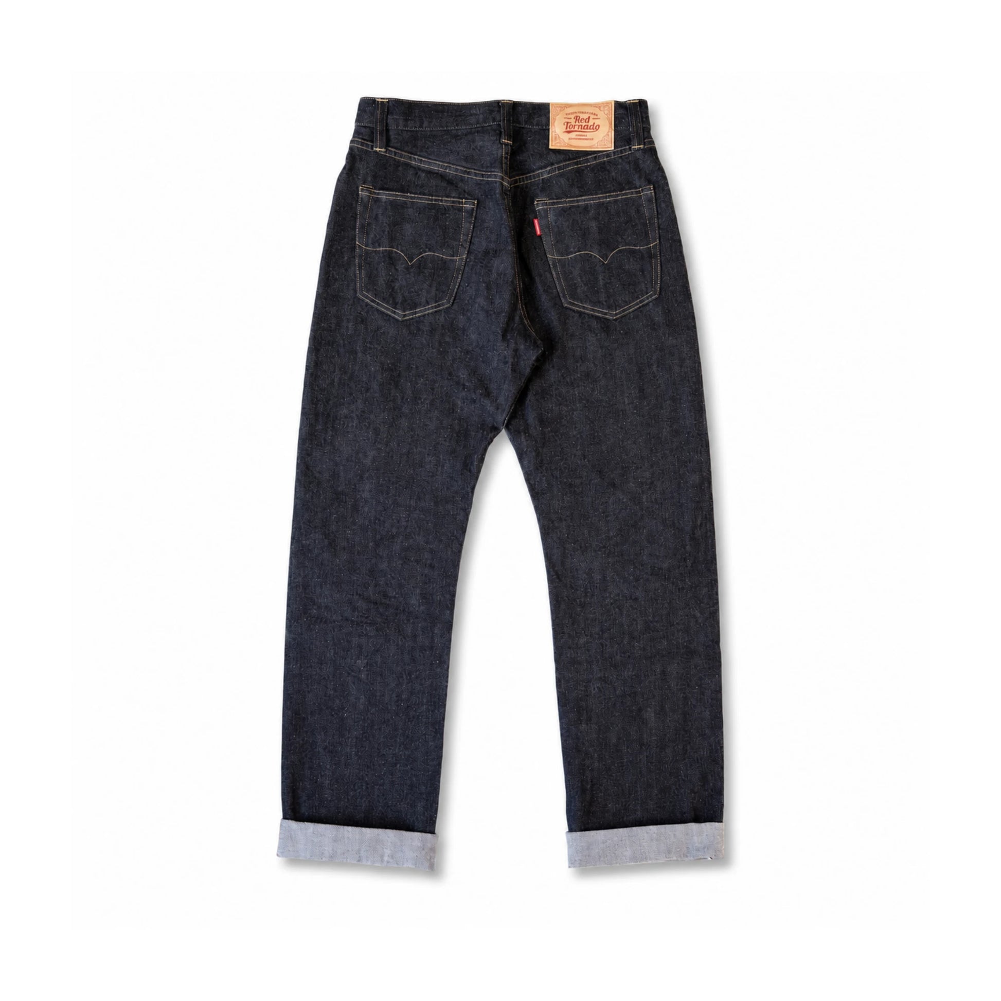 Jean slim droit bleu clair 14 oz à lisière indigo délavée