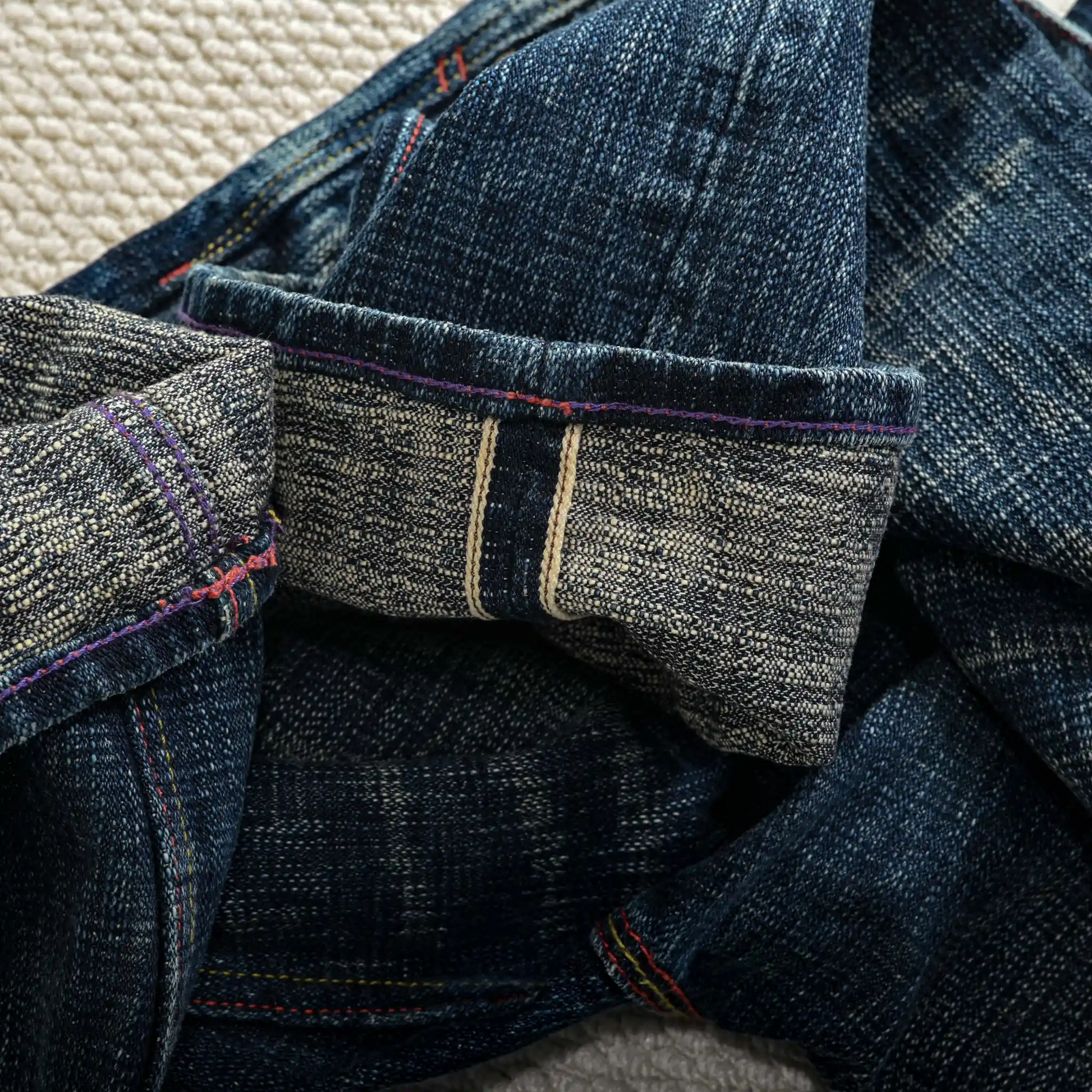 22oz Handspun Slub Deep Indigo Selvedge Jeans