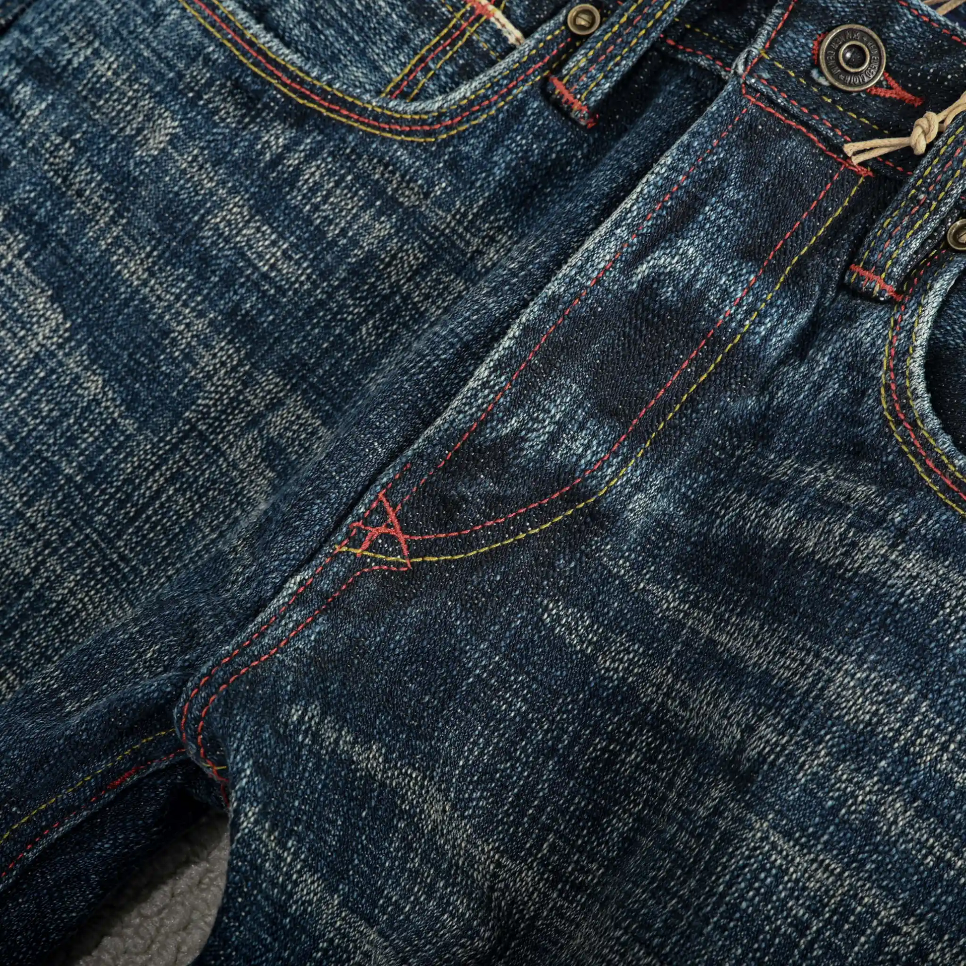 22oz Handspun Slub Deep Indigo Selvedge Jeans