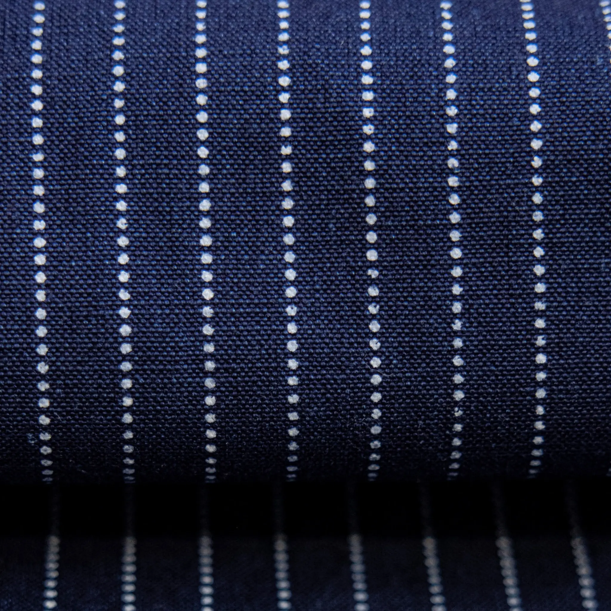 12oz Indigo Canvas Work Shirt with Discharge Dot Print