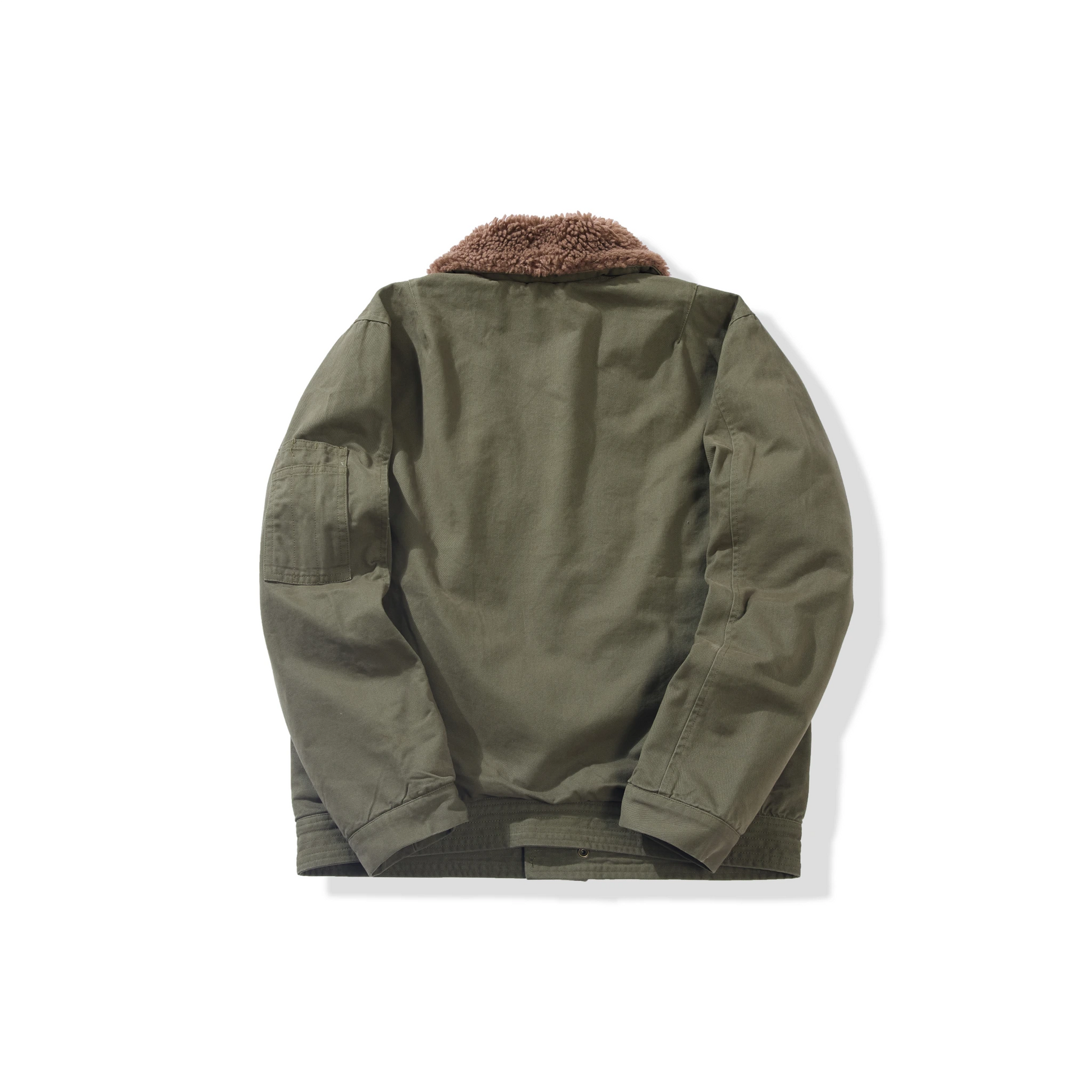 Jungle Cloth Flight Jacket with Shearling Collar