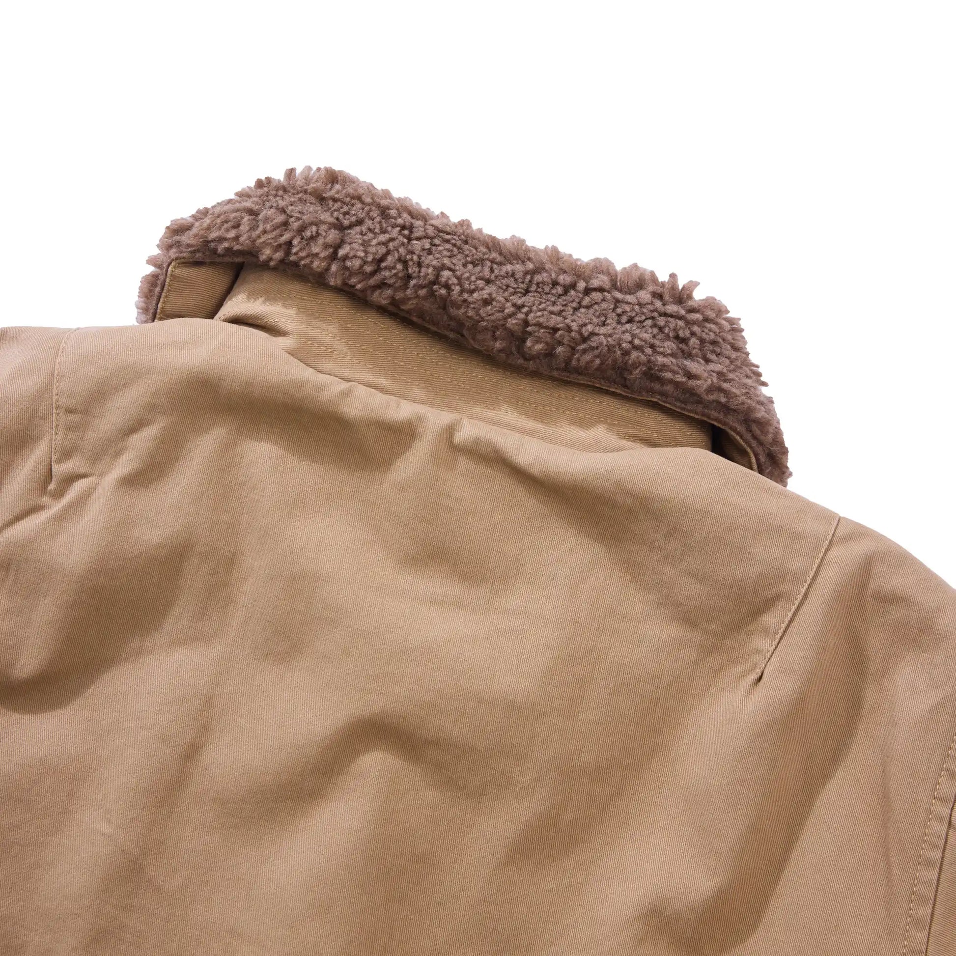 Jungle Cloth Flight Jacket with Shearling Collar