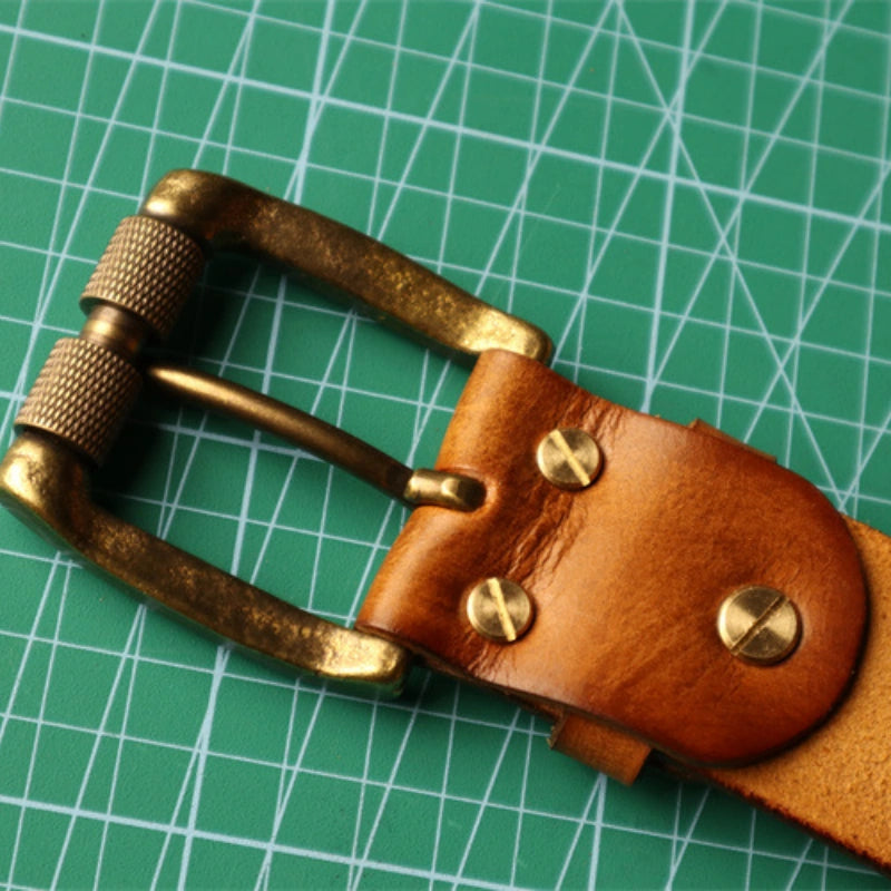 10oz Roller Buckle Full-Grain Leather Belt
