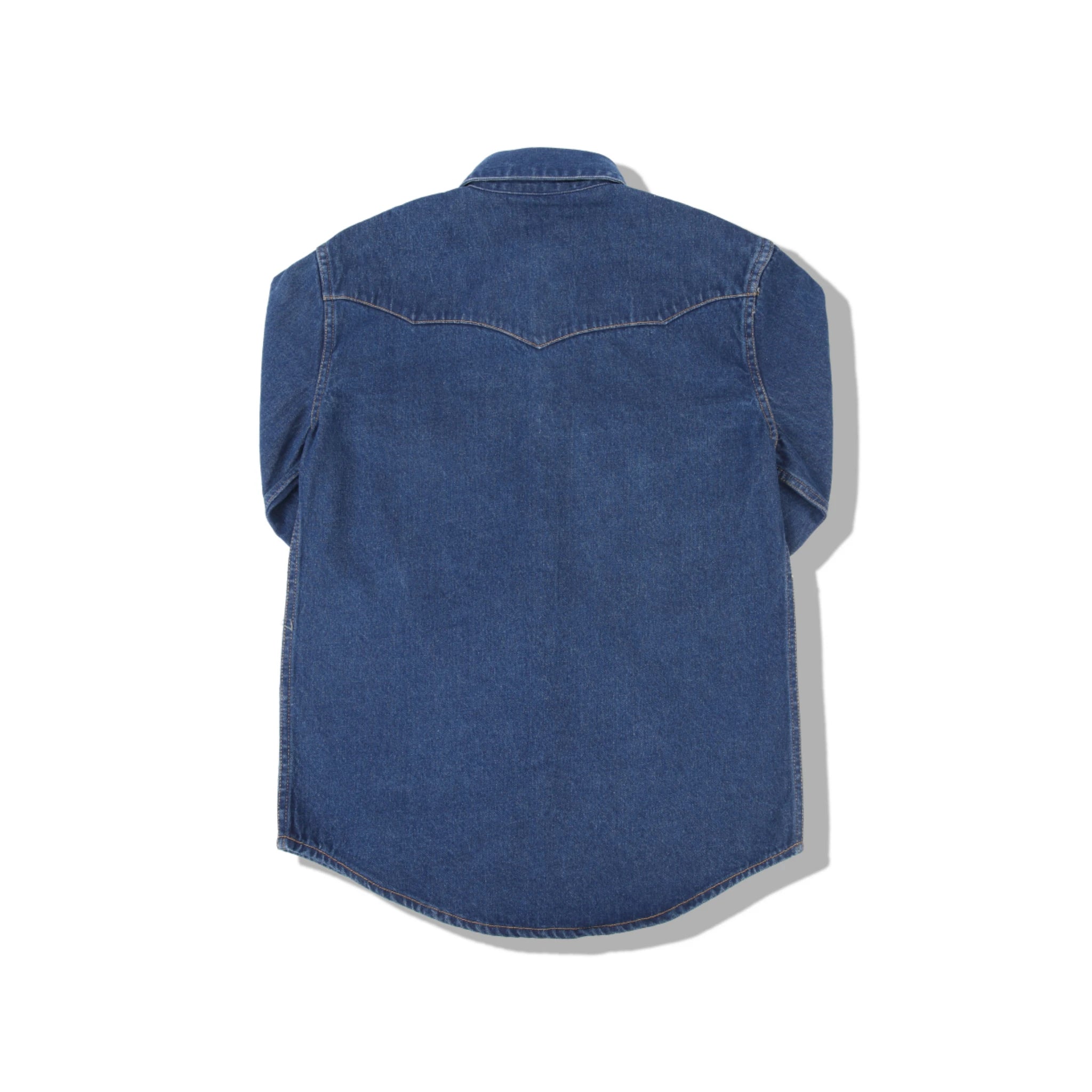 Chemise en denim western pour homme avec coutures de poche