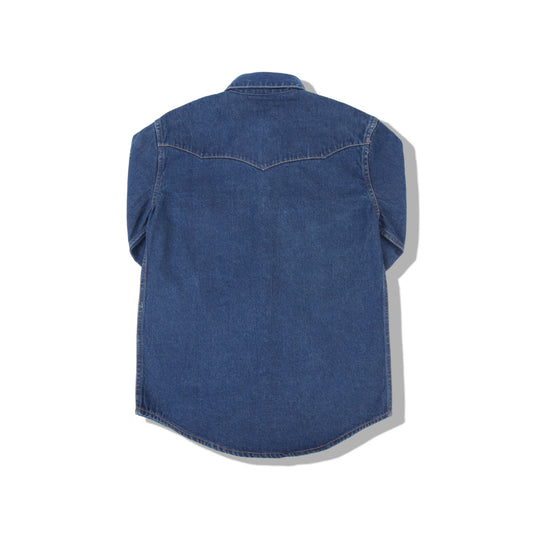 Men's Heritage Western Denim Shirt With Pocket Stitching
