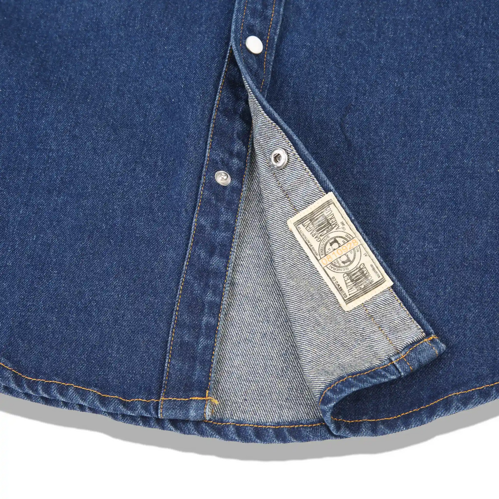 Men's Heritage Western Denim Shirt With Pocket Stitching